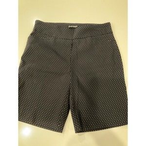 Hilary Radley Women's Black Bermuda Shorts, Sz M, Elastic Waist, Pull-On Style